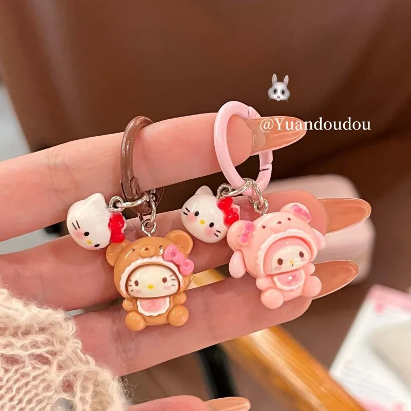 

Sanrio Keychain Pendant My Melody Hello Kitty Anime Cute Cartoon Bag Student Backpack Accessory Birthday Gifts Toys for Kids