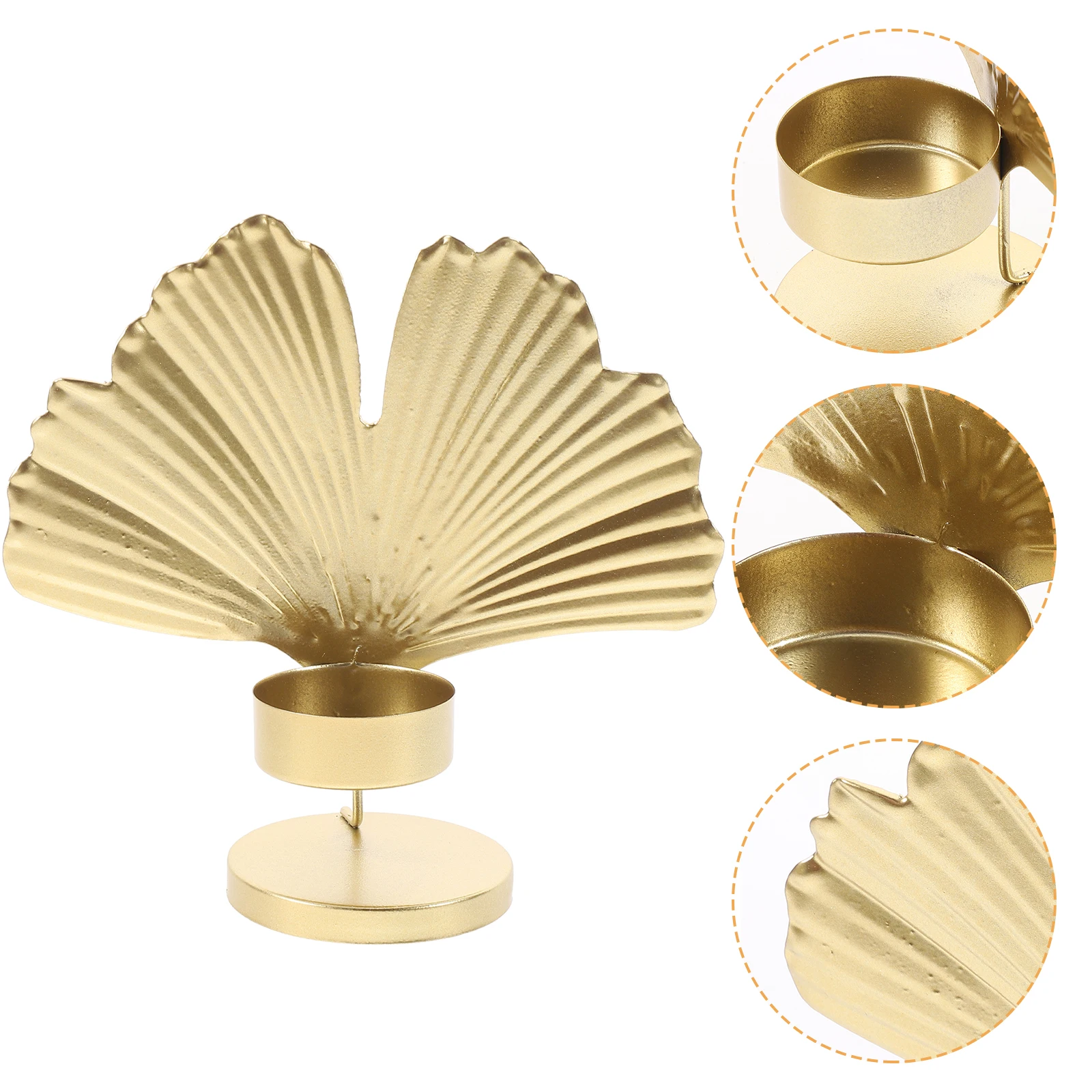 

Nordic Iron Candlestick Holders Golden Base Decorative Tabletop Centerpieces for Home Office Hotel Party Holidays