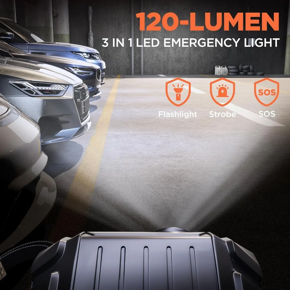 بطارية السيارة المحمولة الانتقال كاتب 4000A مع ضاغط الهواء 150PSI منفاخ لإطارات السيارة حزمة الطاقة لأدوات RV للسيارات