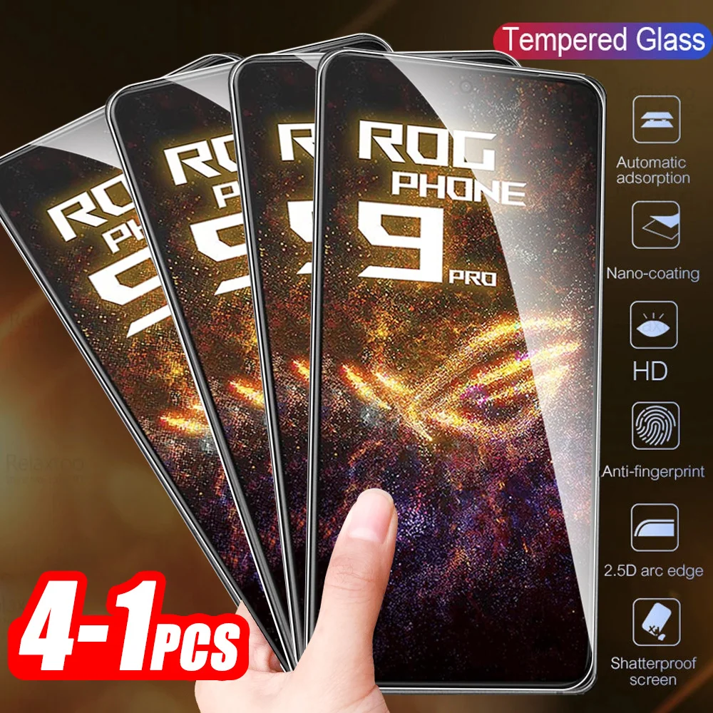 1-4Pcs HD Tempered Glass For Asus ROG Phone 9 Pro 5G Screen Protector ROG Phone 9 9Pro ROGPhone9 Pro Phone9Pro Protective Films