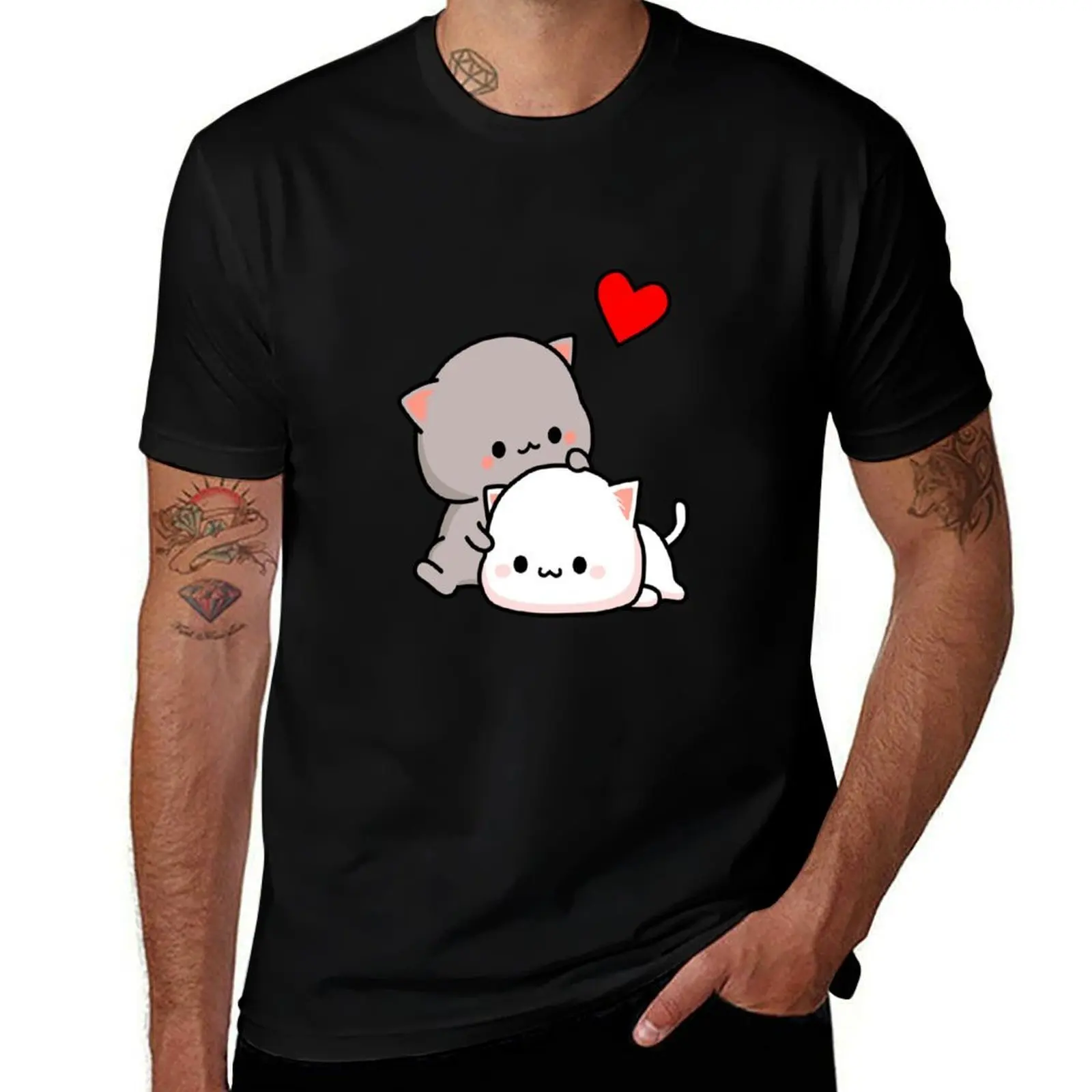 Peach Cat and Goma Love Never Fails Classic T-Shirt mens graphic t shirts man t shirt graphic T-Shirt