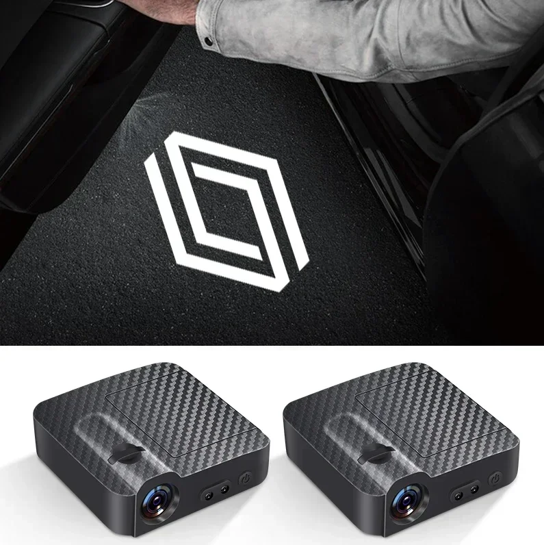 Luces LED de proyección para puerta de coche, luz de bienvenida para Renault Megane 1, Scenic, Logan, Laguna, Espace, Symbol, Clio 4 RS, Dacia ZOE, Koleos