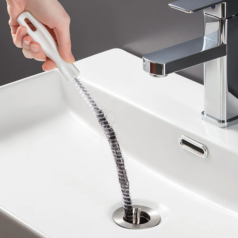 

2Pcs Sink Drain Cleaner Flexible Spring Hair Catching Plastic Tool Household Sewer Clog Removal Dredging Instrument