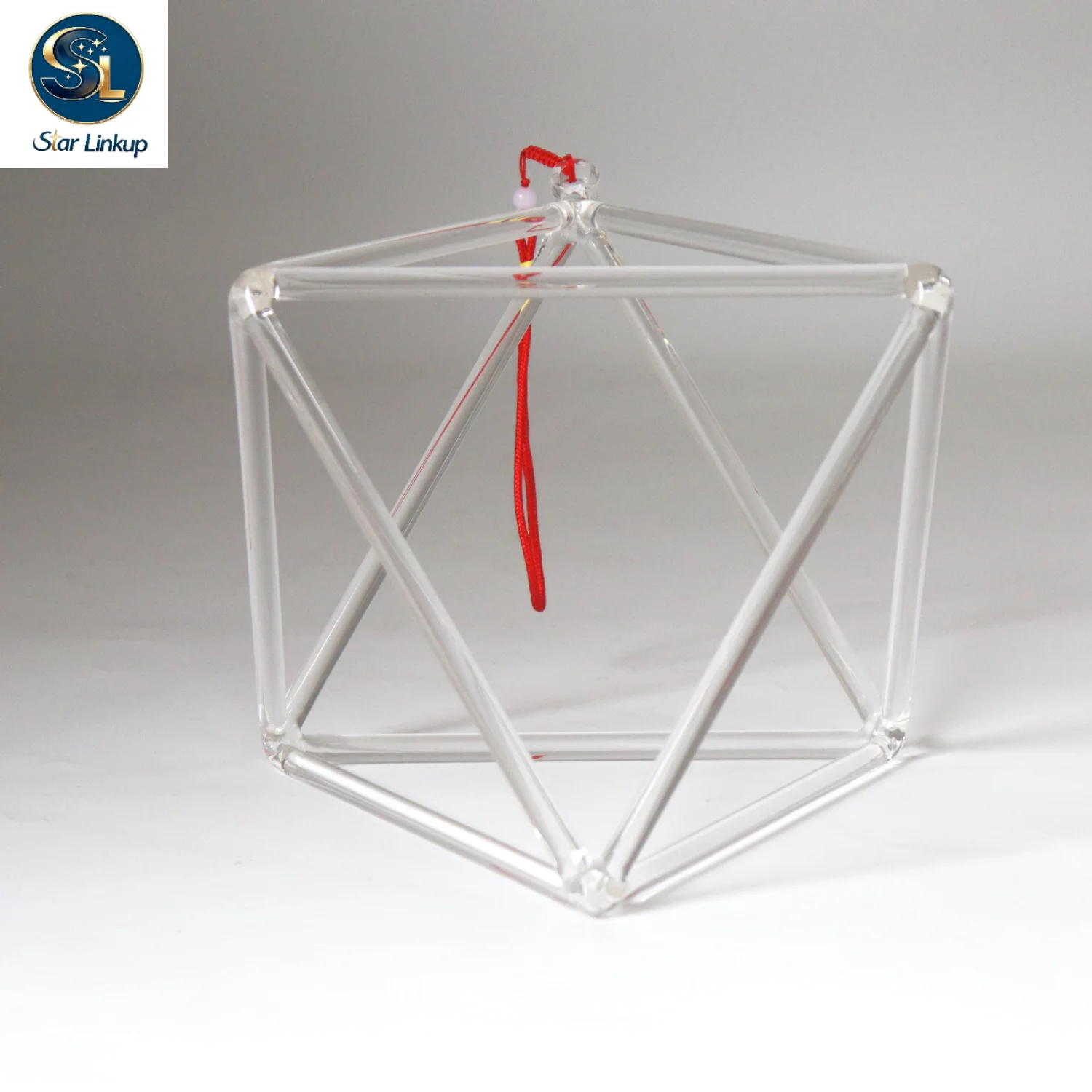 5‑12 Inch Chakra Colored Clear Quartz Crystal Singing Merkaba Pyramid For Meditation Sound Healing Sacred Geometry Instrument
