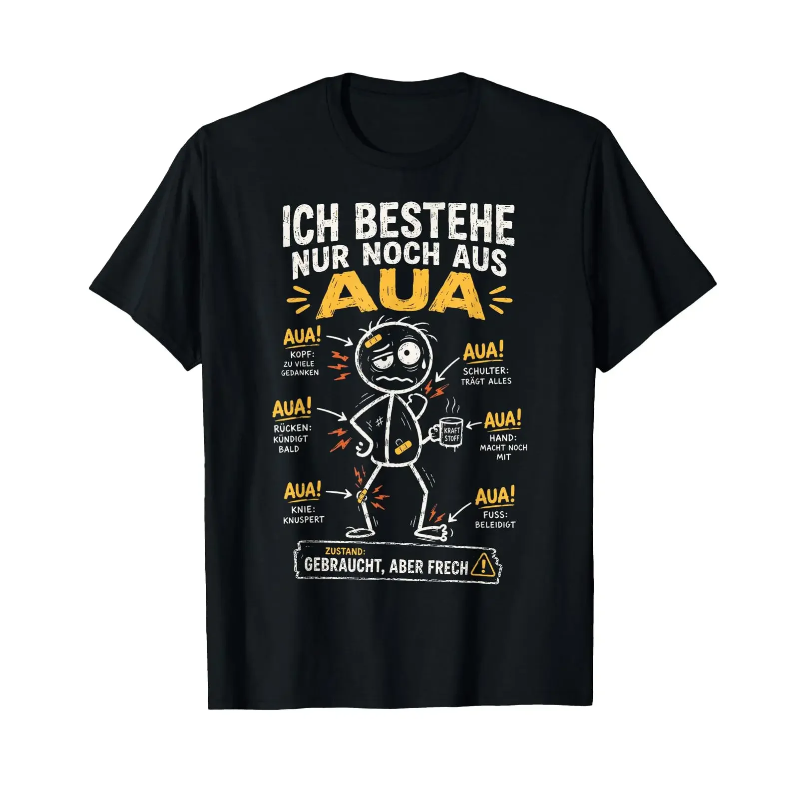 Ouch Good condition for its age Funny birthday T shirt vintage Washed Stretched fashion Soft homme Casual Unisex