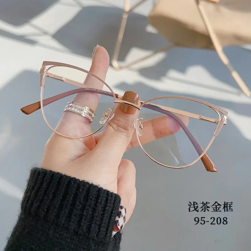 New Brand Design Retro Lady Cat Eye Glasses Frame Fashion Anti Blue Light Eyeglasses Computer Goggles Women Reading Glasses Men