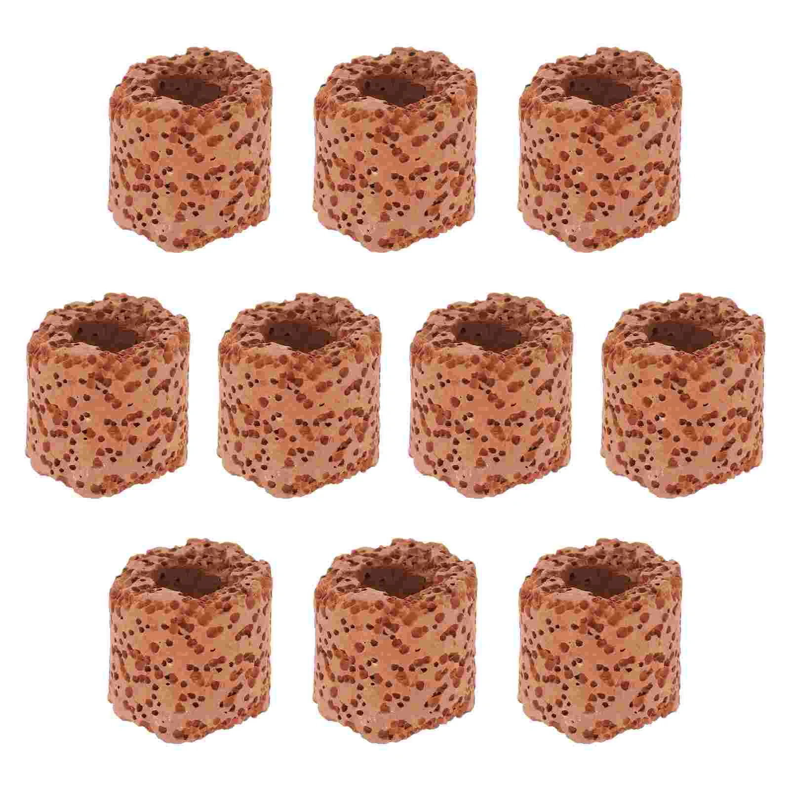 

10 Pcs Ring Ceramic Plant for Fish Tank Aquarium Pottery Rings Holder Rimmed Tool Pots Accessories Live Plants Bottom Betta
