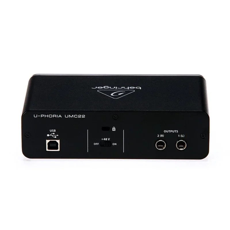 Behringers UMC22 Audiophile 2x2 Interfaz de audio USB con tarjeta de sonido preamplificador de micrófono Midas