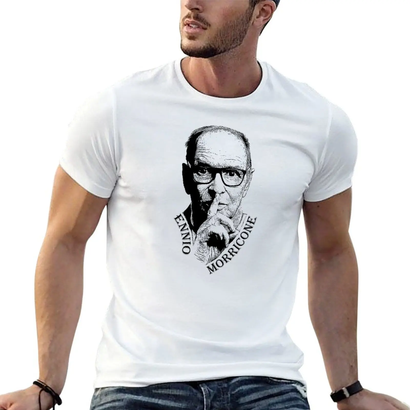 

Ennio Morricone - movie music composer T-Shirt t shirt custom print mens graphic t shirts T-Shirt