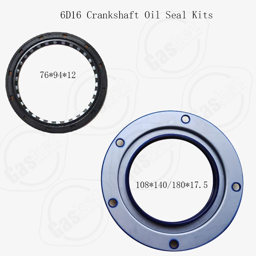 6D14T 6D16 6D14-3AT 6D15T 6D15-2AT 6D16T 6D17 6D17T Front Rear crankshaft oil seal sets For Mitsubishi engine BZ2374E BE4018E