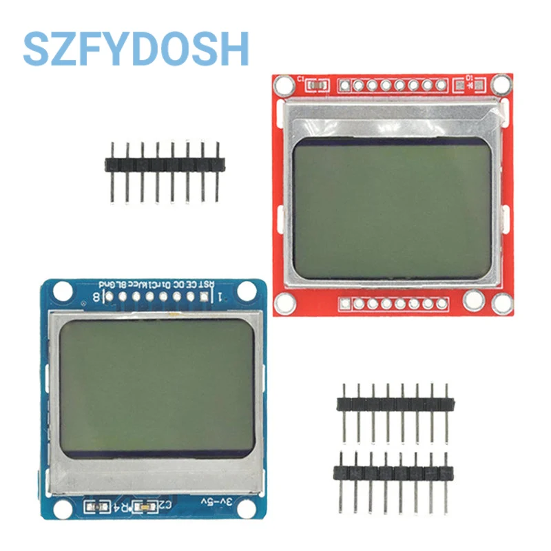 Smart Electronics LCD Module Display Monitor Blue Backlight Adapter PCB 84*48 84x84 Lcd 5110 for Nokia 5110 Screen