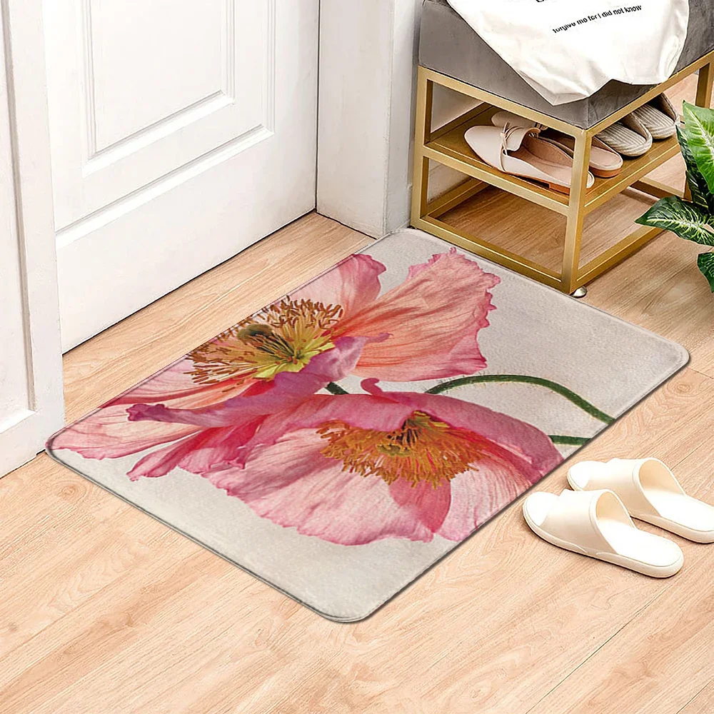 Red Bathroom Small Rug Shower Mat Absorbent Foot Mat Entrance Door Mat Kitchen Mat Bedroom Mat Bath Mat Bathtub toilet rug qq