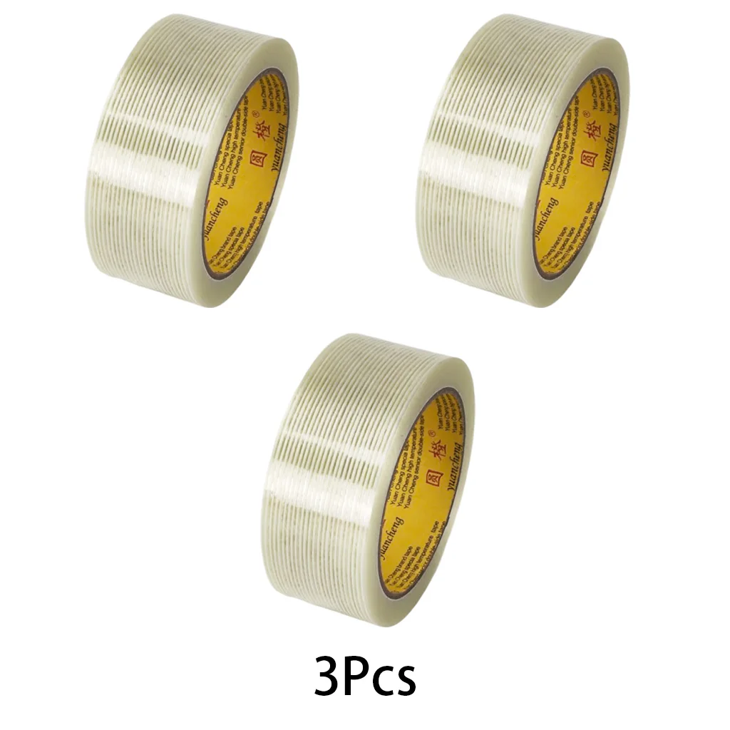 1 Rolle transparentes Faserband, das Modell-Lithiumbatterien, Kühlschränke und schwere Gegenstände stark fixiert. Fiberglasband