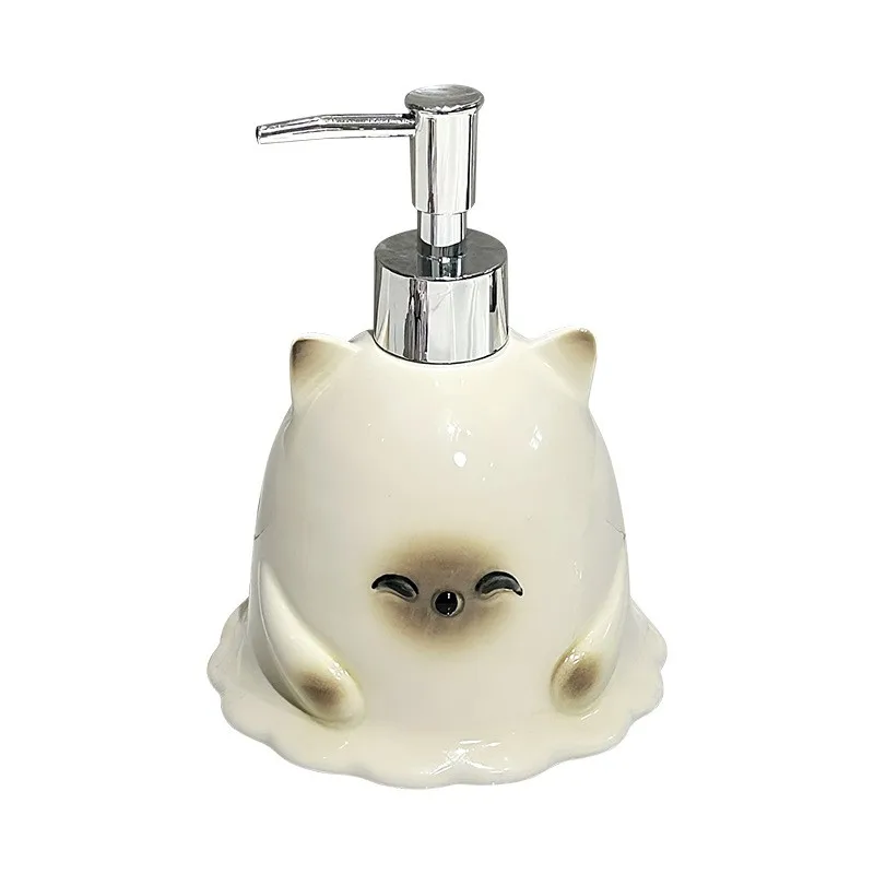 

HOTA43T Lotion Dispenser For Siamese Cats-Modern Bathroom For Shampoo, Shower Gel& Hand Soap Accessories