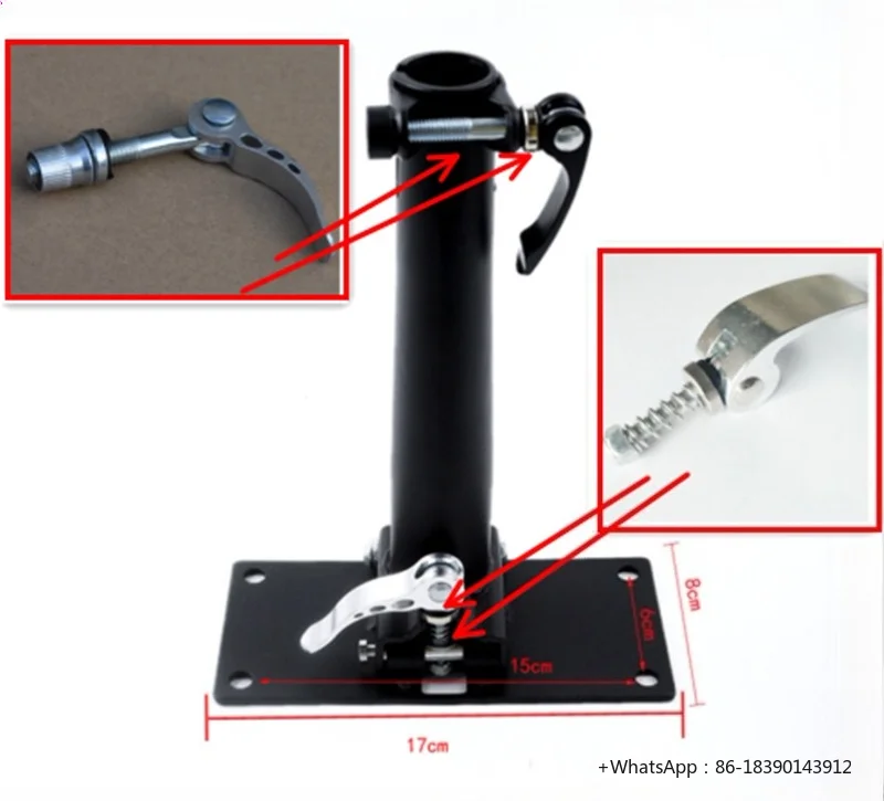 10 Inch Electric Scooter Shock Absorbing Folding Seat Saddle with Lock Fastening Screws Universal Replacement Spare Parts