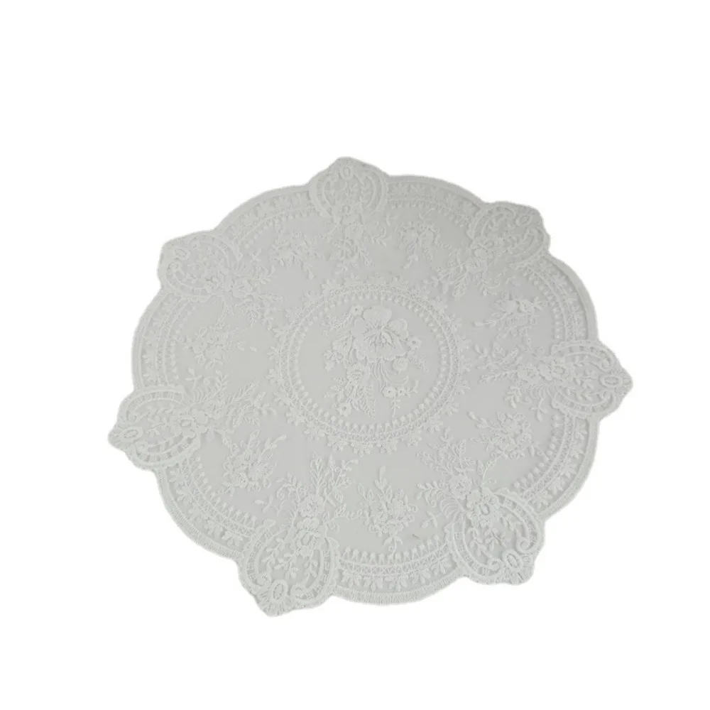 Napkin Lace Embroidered Coaster Party Wedding Home Decorations Kitchen Accessories Table Cover Photo Prop Anti-scald