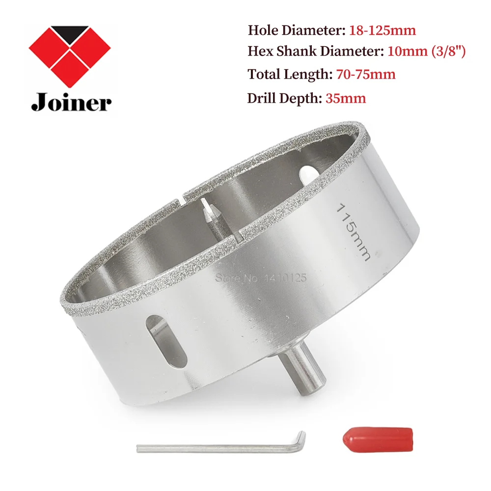 

18-125mm Diamond Coated Hole Saw Core Drill Bits with Position Center Drill Bit Masonry Tools for Glass Granite Marble Tile