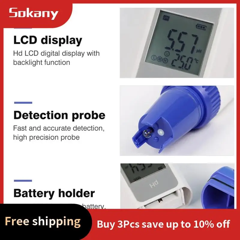 HIM-PH ORP Temp Meter 3 In 1 Professional Water Quality Monitor Tester For Aquaculture Aquarium Drinking Water