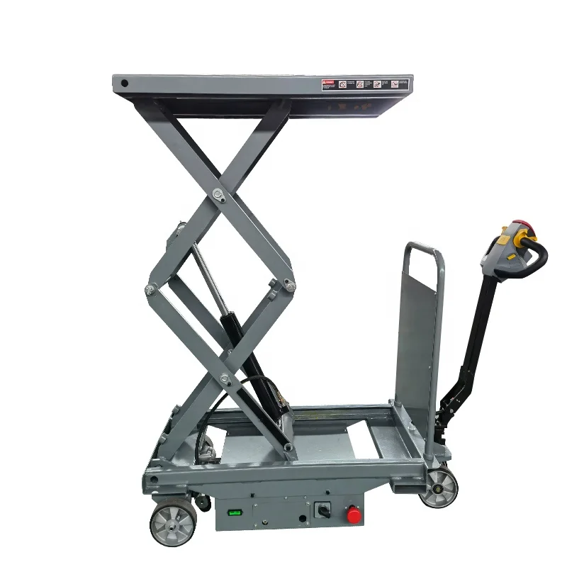 Electric Mobile Lift Table Easy to Move and Control Portable Mobile Platform Use Indoor or Outdoor Turntable Lift Table