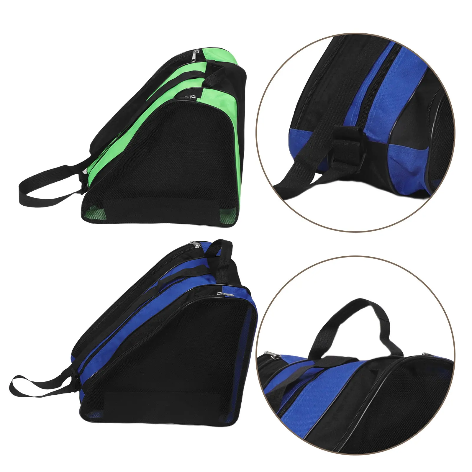 

Сумка для роликовых коньков (2 шт.), из утолщенной ткани, защитная, с регулируемыми ремнями, дышащая, всепогодная, для хранения роликовых коньков