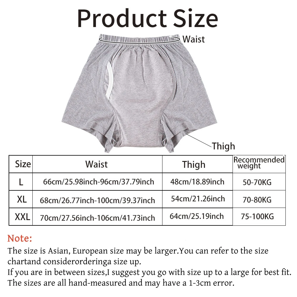 AIO 성인용 기저귀 팬츠 남녀 공용 세탁 가능 요실금 팬츠 환자용 재사용 가능 통기성 기저귀 노인용 드롭쉬핑