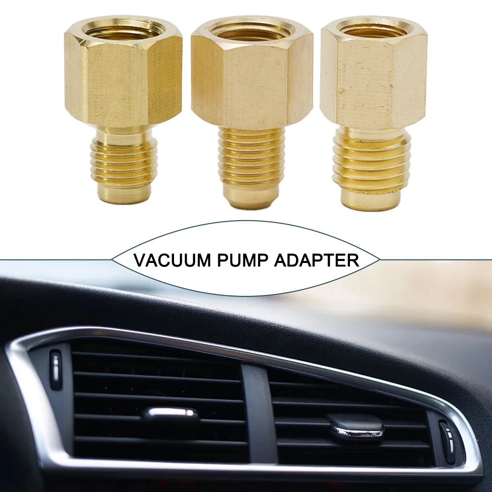 3pcs Vacuum Pump Adapter For R134a R12 R22 R410a Hvac Service System 1/4'' Sae Female X 1/2