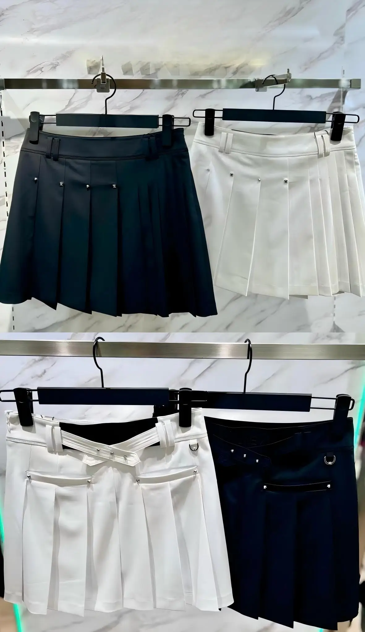 

New Women's Golf Outfit: Studded Pleated Skirt—Stylish and Versatile