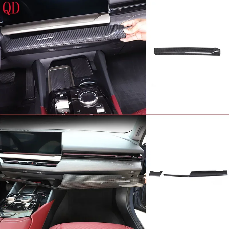 

For BMW 5 Series G60 2024+ Real carbon fiber Car Central Control Dashboard Decorative Panel Cover Car protection accessories