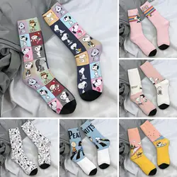 Funny Snoopy Socks Autumn Stockings Leisure Unisex Men Warm Soft Socks Design Skateboard Non Skid Socks