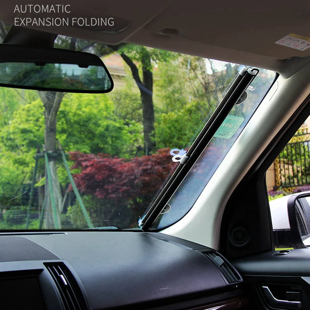 ABAG 2X Sunshade Roller Blackout Suction Cup Blinds Curtains For Living Kitchen Office Car Window Free-Perforated Curtain A