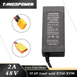 48V 2A Lead Acid Battery Charger For 57.6V 2A Lead-acid Battery Pack Charger Fast charging XT60-XT90 Power Tool Charger