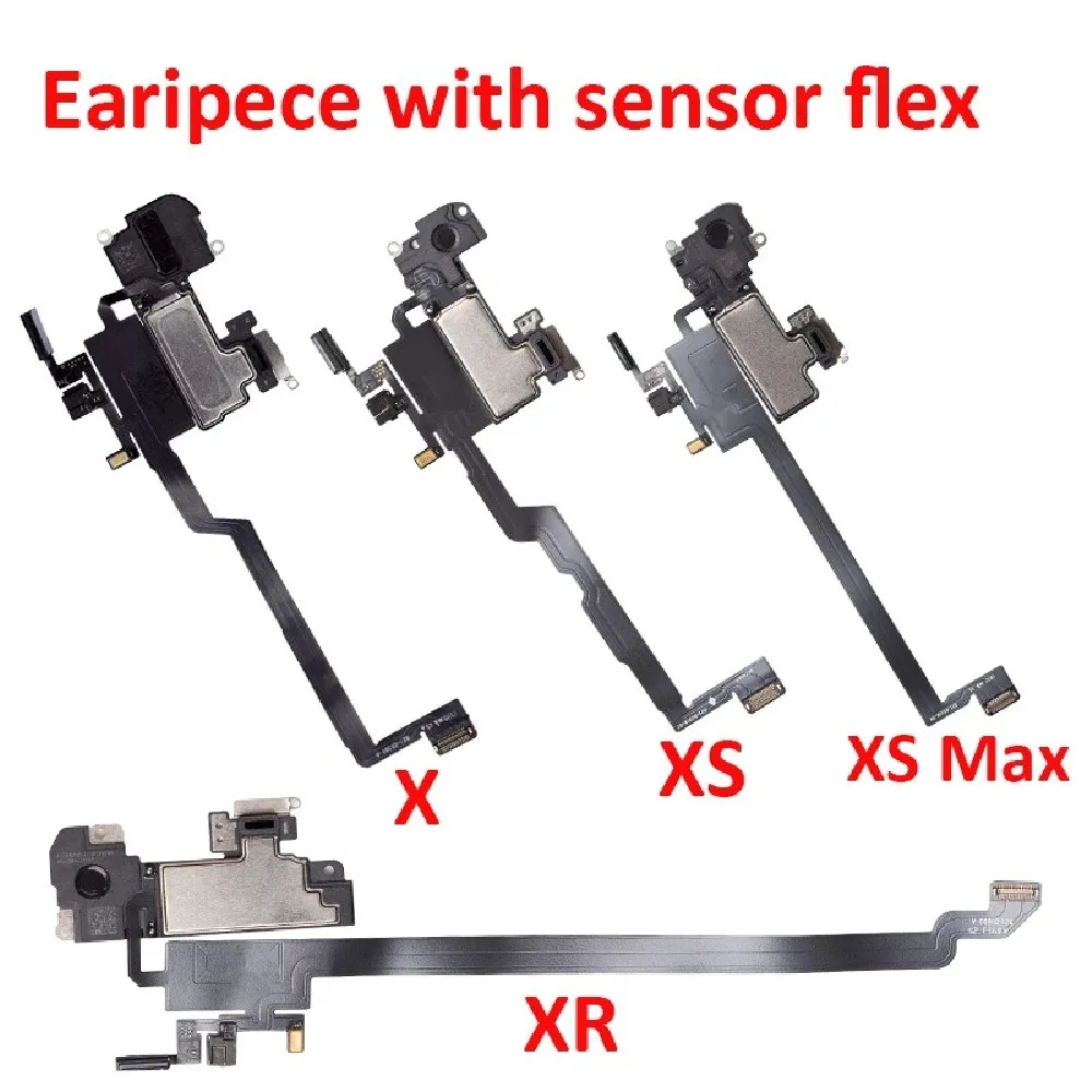 1Pcs Earpiece With Proximity Light Sensor Flex Cable For iPhone X XR XS MAX 11 12 Pro max Mini Ear Speaker Replacement Parts