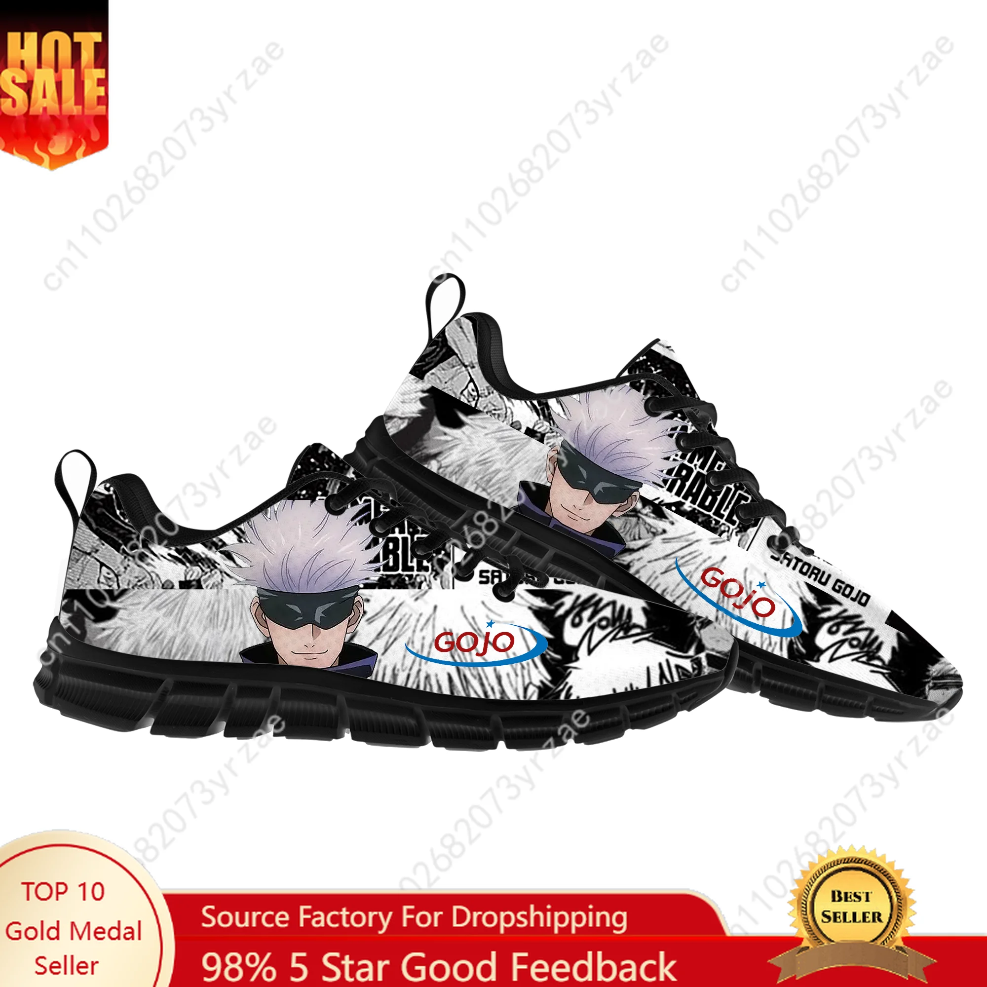 

Satoru Gojo Sneakers Mens Womens Teenager Breathable Customized Sports Shoes High Quality Personality Casual Custom Made Shoes