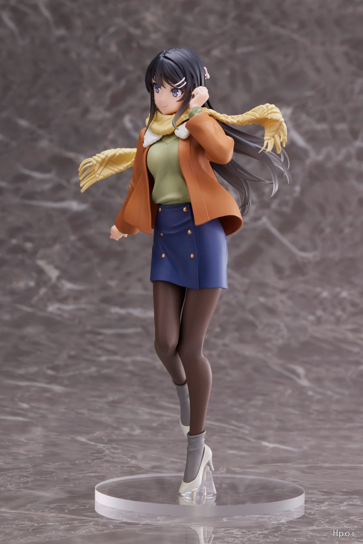 22cm Mai Sakurajima Does Not See The Bunny Girl\'s Ancestors Figure Winter Clothes Sakurajima Mai PVC Action Figure Model Toys