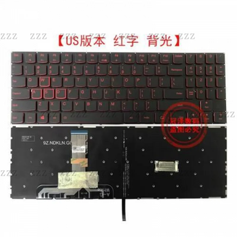 ZZ US backlit Keyboard For Lenovo Legion Y7000P 2019,Y7000 2019 Y530 Y530P RED