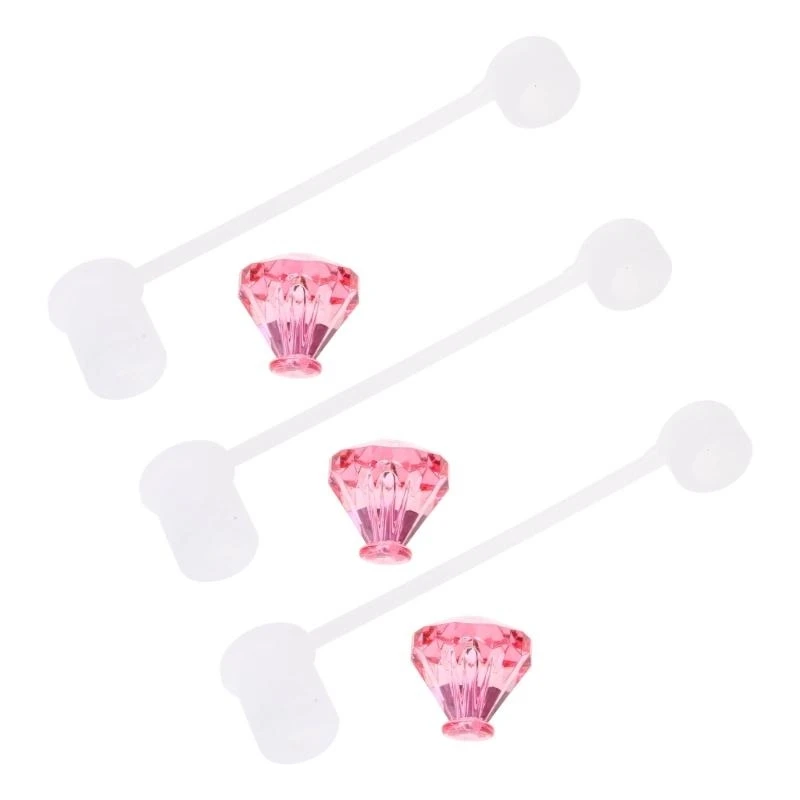 

3pcs Straw Cover Practical Straw Hat Drink Sleeves Diamond Shaped Straw Cover