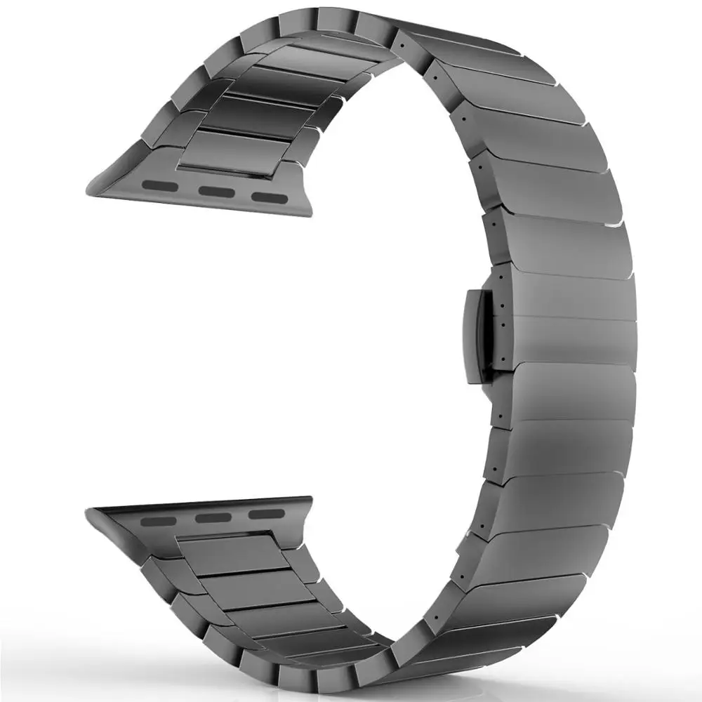 Bracelete de aço inoxidável para Apple Watch, Ultra Band, Bracelete de metal, iWatch Series 9, 7, 6, 2, 3, 8, SE, 10, 49mm, 44mm, 45mm, 40 milímetros, 41 milímetros, 42 milímetros, 46 milímetros