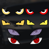 1 Pairs Car Stickers Eye Reflective Sticker Motorcycle Body Helmet Windshield Tailbox Eye Stickers Car Window Creative Stickers