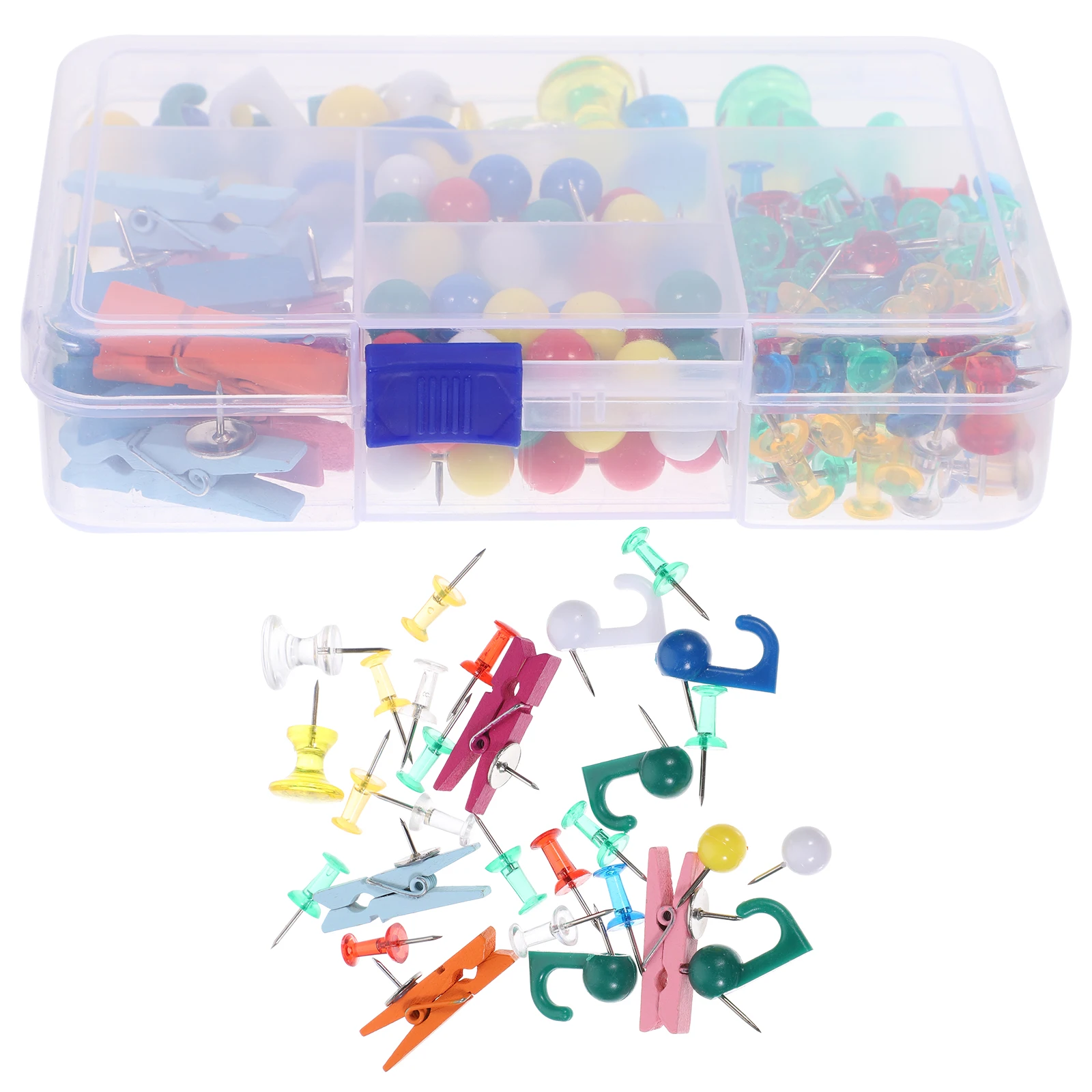 

200pcs Colorful Thumbtacks Small Compact Push Pins Decorative Reusable Bulletin Board Pins Office Supplies For Maps Cork Boards