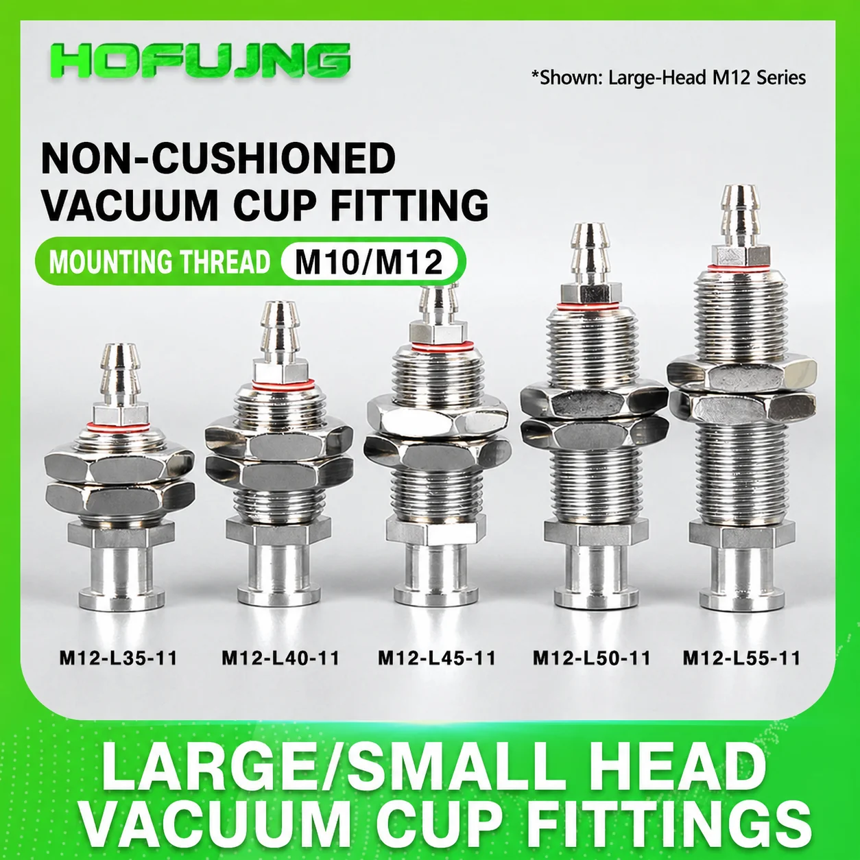 Big Head Pneumatic Vacuum Suction Cup Unbuffered Holder 11mm Mounting Head Sucker Bracket Assembly Robot Arm Automation Tools