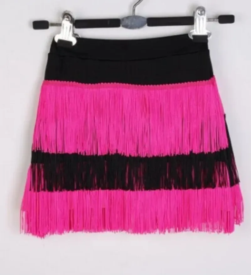 Tanzrock für Mädchen, Quasten-Latin-Tanzkleid, Salsa-Tango-Ballsaal-Tanzkleidung, Wettbewerbs- und Bühnenauftrittskleider – Detail 6