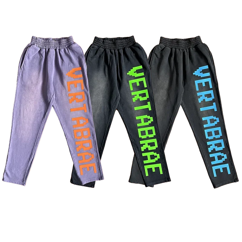 Vertabrae sweatpants Wash water three-dimensional printed sports casual pants