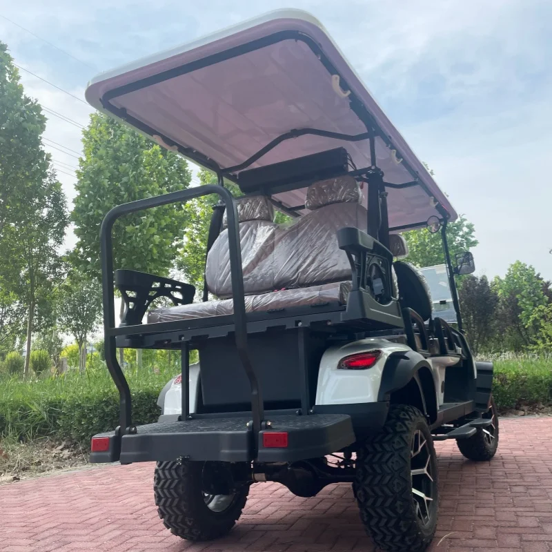 Electric Golf Cart Hotel Scenic Car Sales Department Reception Golf Cart Sound Bar Three-Point Seat Belt Custom LED Light Strips