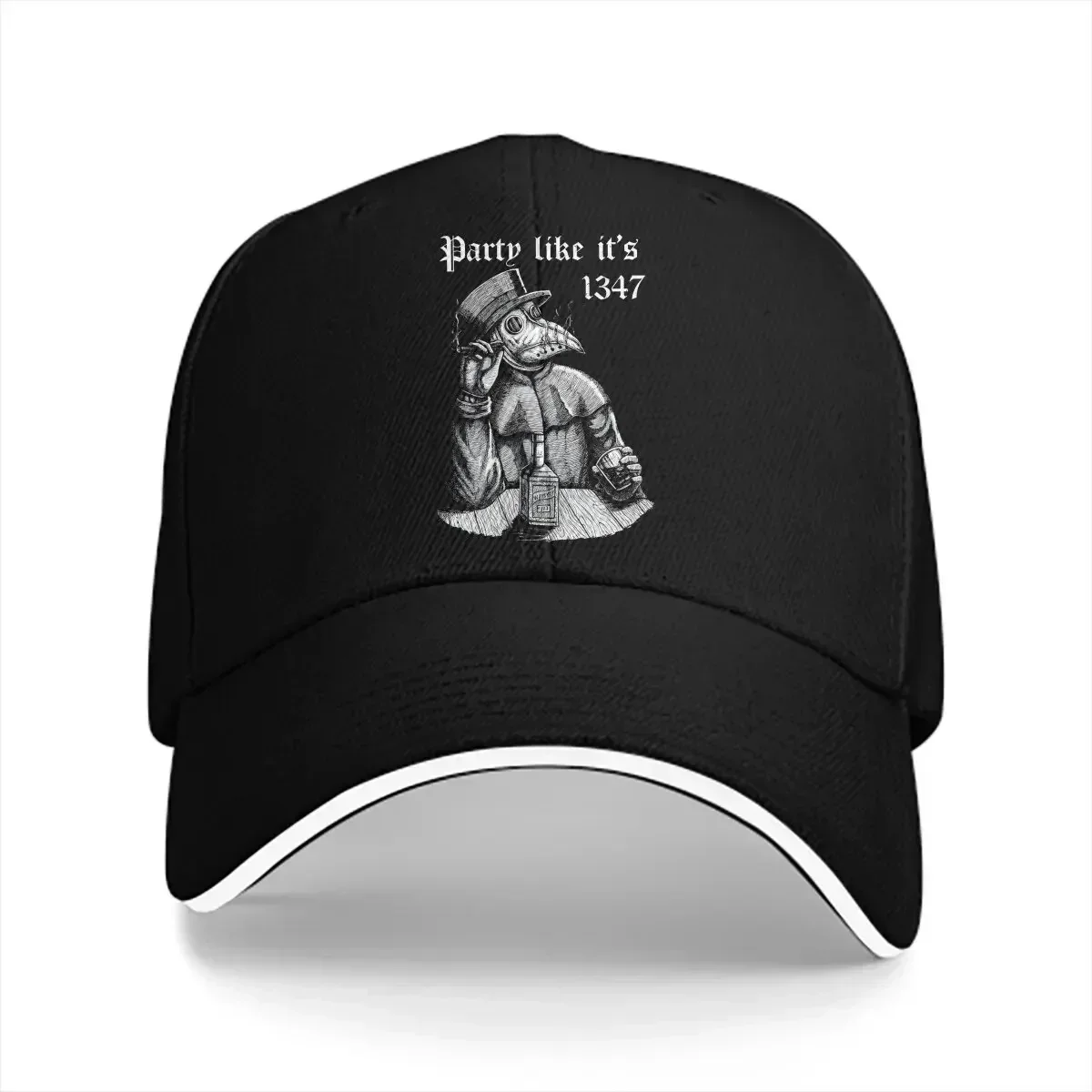 New Party Like It's 1347 Chill Baseball Cap Men Hats Women Visor Protection Snapback Plague Doctor Caps