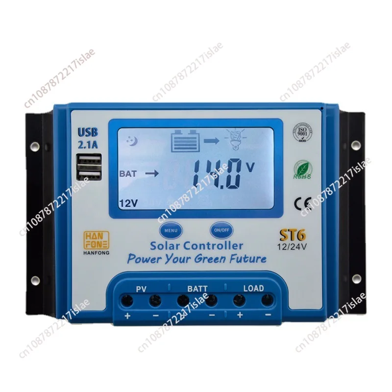 Solar power generation system off-grid 40A solar controller 12V/24V automatic switching PWM