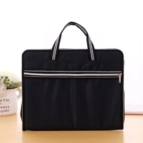 Document Bag Canvas Office Tote Bag Business Multi-layer Oxford Briefcase Female Simple Information Package File Organizer