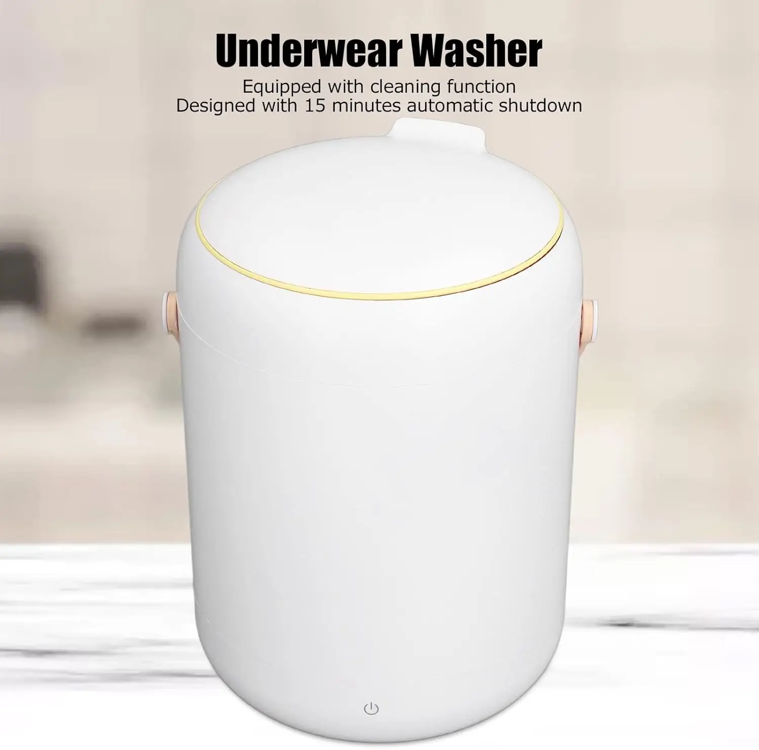 Portable Washer,  Washing Machine, Intelligent Underwear Washer 3L Capacity  Plug 100 240V for Small Clothes Like , Undergarment