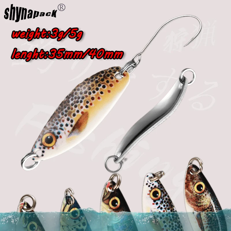 Fishing Spoons Metal Trout Lures 3g 5g  Spinner Lure casting mini bait for trout pike bass lake single hook Hard Bait pesca