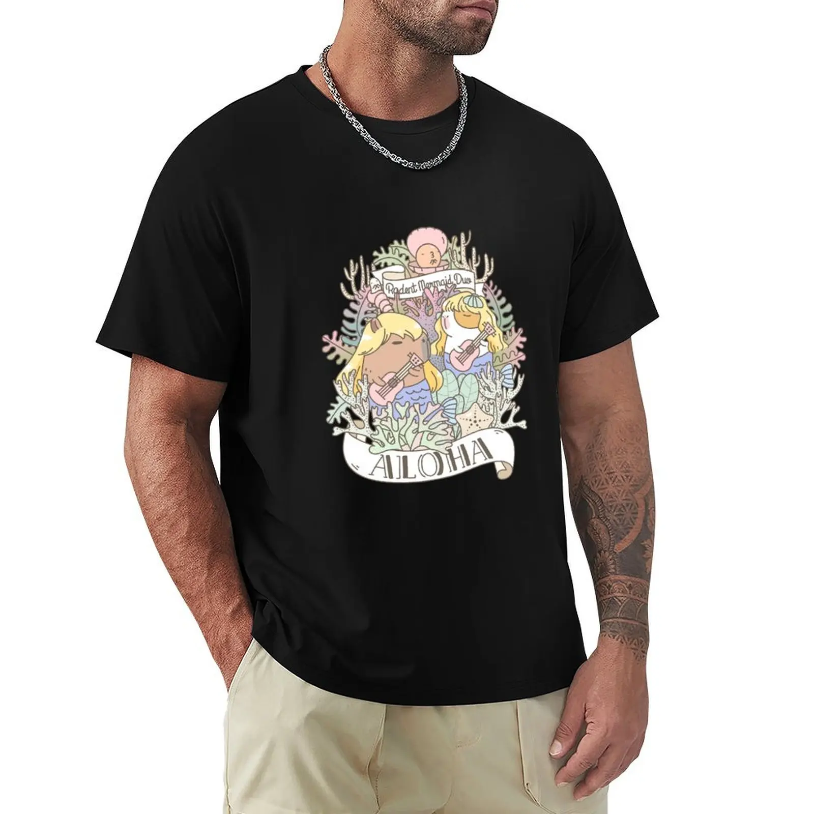 

Rodent Mermaid Duo T-Shirt luxury clothing labubu hippie clothes fashion shirts rapper graphic tees mens big and tall t shirts