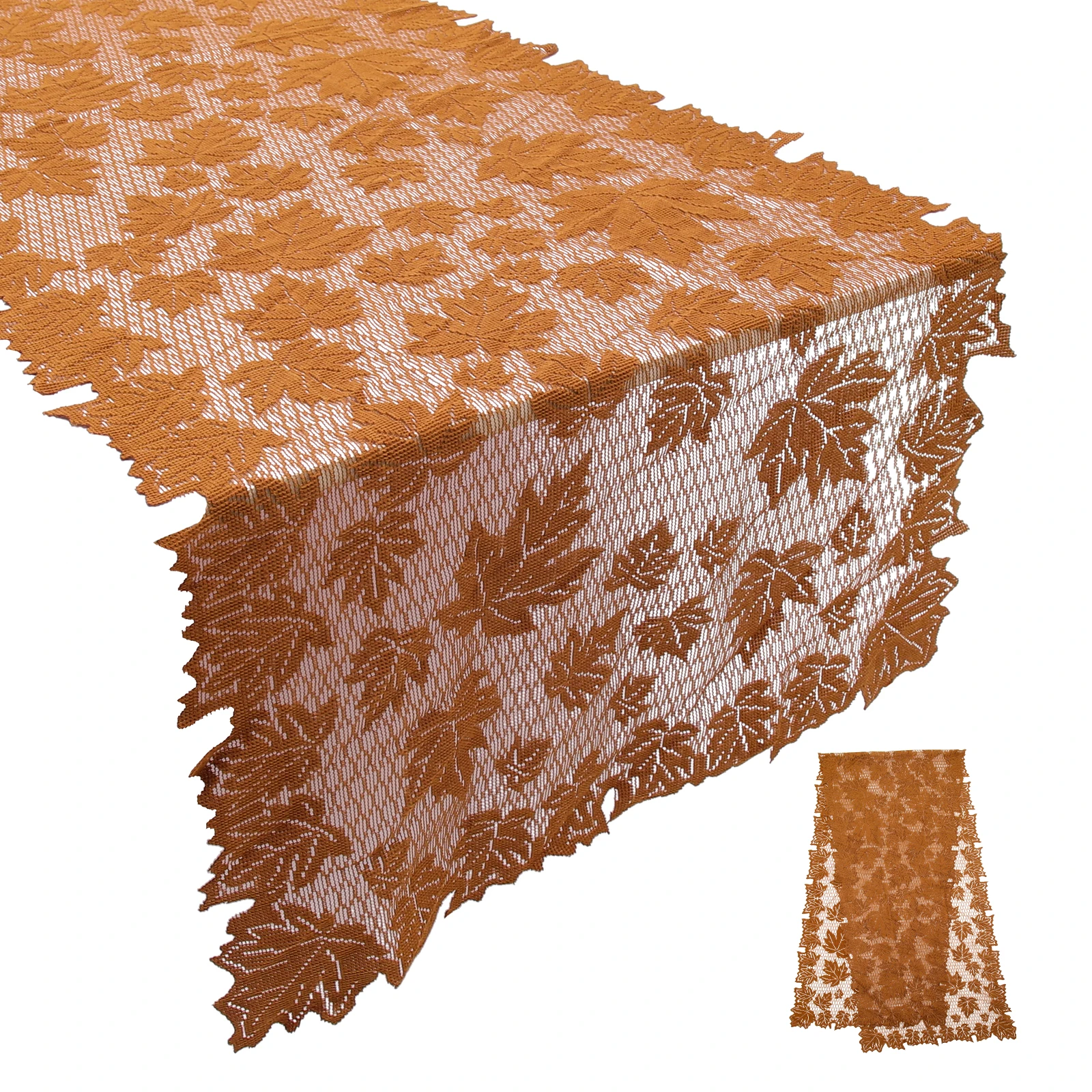 

Thanksgiving Runner Maple Leaf Lace Table Cloth Party Decorative Home Harvest Table Runner Ornament For Dinner Party Day Decor